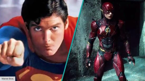 Christopher Reeve Supermanissa, Ezra Miller Flashina Justice Leaguessa