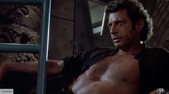 Jeff Goldblum sier at du er velkommen til Jurassic Park-scenen uten overkropp