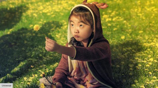 Knock at the Cabin Erscheinungsdatum: Kristen Cui als Wen in „Knock at the Cabin“-Poster